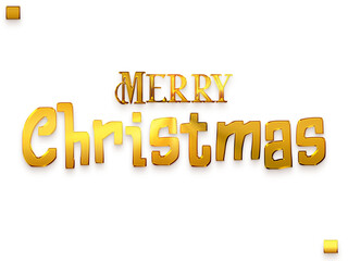 Merry Christmas Calligraphy Minimalistic Golden Text 