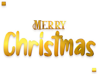 Merry Christmas Bold Typography Minimalistic Golden Text 
