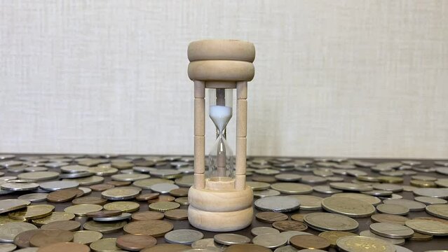 hourglass on table
