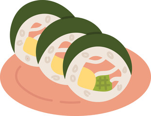 futomaki japanese food clipart