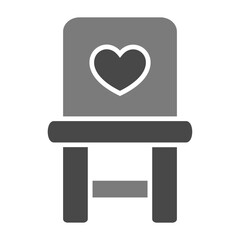 Chair Greyscale Glyph Icon