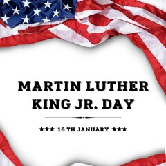 Fototapeta na wymiar Martin Luther King day instagram post flyer