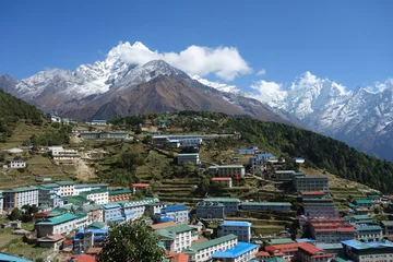 Fotobehang Makalu Everest drie passen