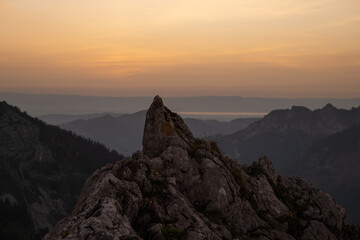 Obraz na płótnie Canvas Sunset in Switzerland