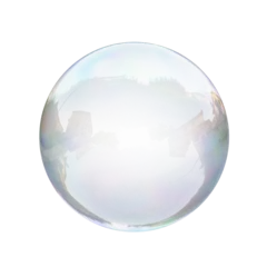 Poster Air bubble on a transparent background. Soap bubble © marjanjanevski