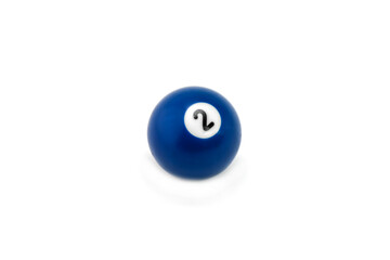 Billiard ball isolated on white background