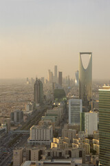 City skyline of Riyadh at sunset, Saudi Arabia