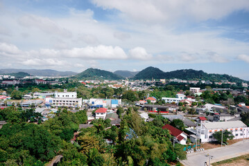Aerial view of Phuket Town in Thailand.