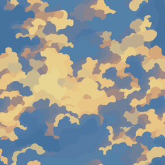 seamless repeating pattern of clouds