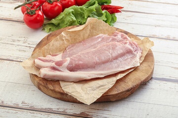 Raw pork steak for grill