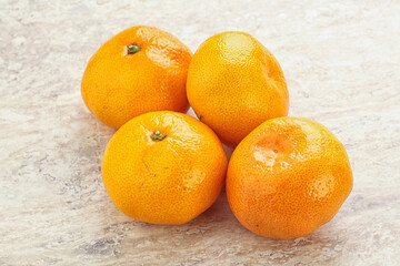 Fresh ripe juicy yellow mandarin