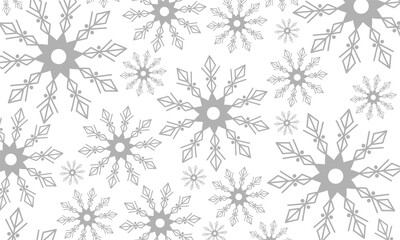 Light gray snowflakes on a transparent background