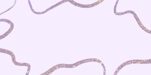 Purple glitter wavy lines banner
