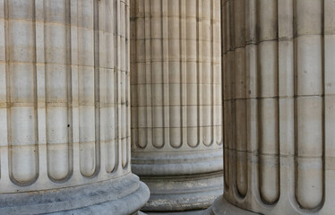 Greek columns backgrounds, close up, abstract backgrounds