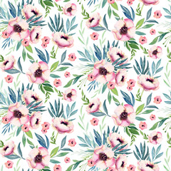 Watercolor Spring Greenery Peonies Roses Unicorn Delicate and bright watercolor for invitations