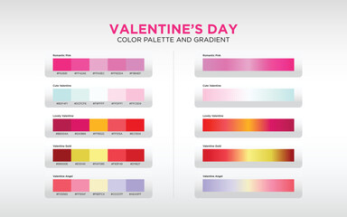 Fototapeta premium color palette and gradient for valentines day 