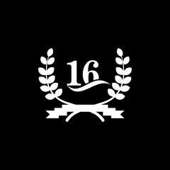 Laurel wreath icon ,anniversary icon vector logo design template