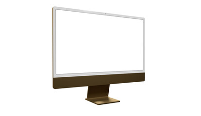 computer monitor with white blank screen