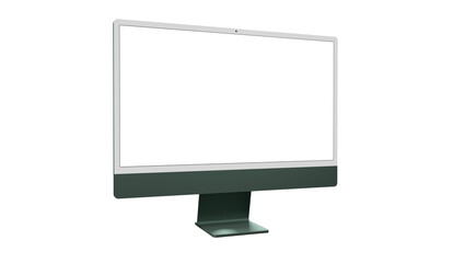 Modern computer monitor with blank screen