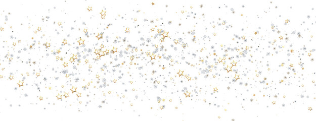 Obraz na płótnie Canvas golden openwork shiny snowflakes, star, 3D rendering.