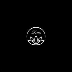 Lotus sign icon isolated on dark background 