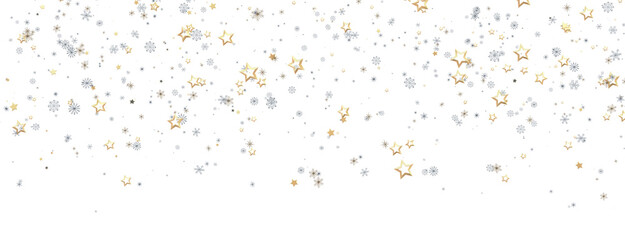 Falling snow at night. Bokeh lights