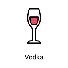 vodka icons, editable stoke, stoke illustration.