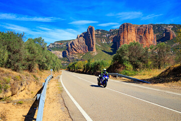 Motorcyclist on the highway
