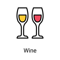 wine icons, editable stoke, stoke illustration.