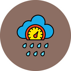 Pressure Multicolor Circle Filled Line Icon