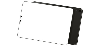 Photo Black tablet computer with blank 3d