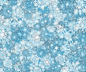 Merry Christmas Happy New year wallpaper with snowflakes, vector illustration