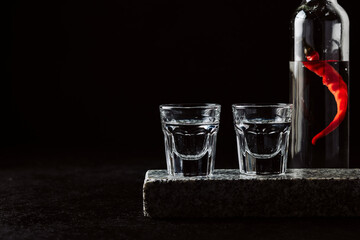 Vodka with red hot pepper.