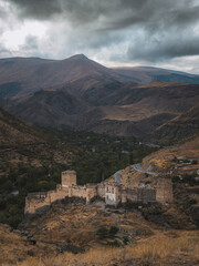 Fototapeta premium medieval castle in mountains of georgia, Khertvisi, Fortress