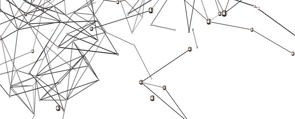 Abstract 3d render, network concept, background