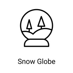 Snow globe icons with white background