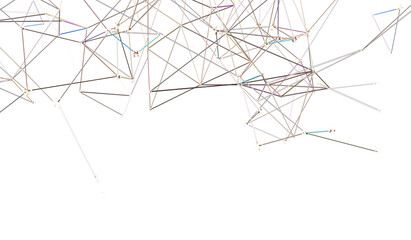 Abstract 3d render, network concept, background