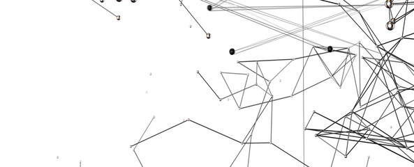 Abstract futuristic - technology with polygonal shapes on dark blue background.