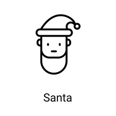 Santa icons with white background