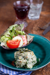 rustic spinach dumpling