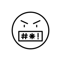 cyber bullying line icon. linear style sign for mobile concept and web design. Outline vector icon. Symbol, logo illustration. Vector graphics