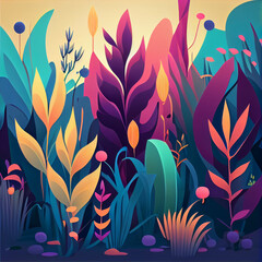 Colorful plants and gradients