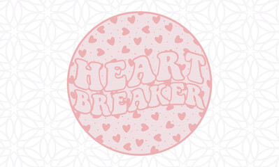Heart breaker -valentine's day SVG, Vector Design, valentine's day SVG File, valentine's day Shirt SVG, valentine's day mug SVG, Retro valentine's day SVG