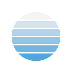 Sunset Retro rainbow striped Color