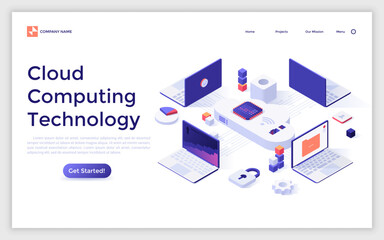 Modern Vector Isometric Illustration For Landing Page