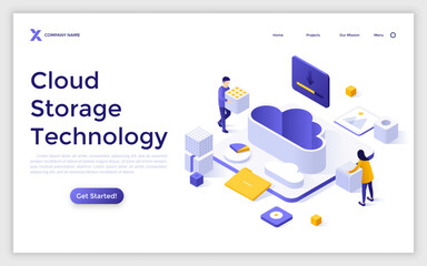 Modern Vector Isometric Illustration For Landing Page