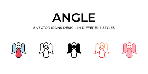 Angle icons with white background.