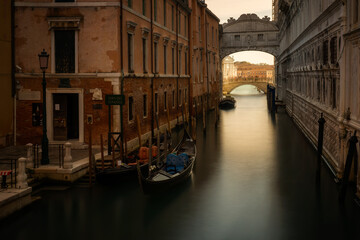 Two Venice gondolas - 554524950
