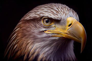 Naklejka premium Generative AI render of an eagle