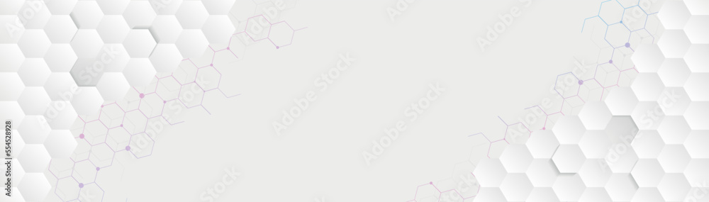 Poster hexagon honeycomb white background. abstract. embossed hexagon , honeycomb white background ,light a